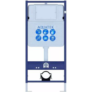 Комплект унитаза с инсталляцией Aquatek Set Aquatek Вега cmp-013 с сиденьем Микролифт и Белой клавишей смыва